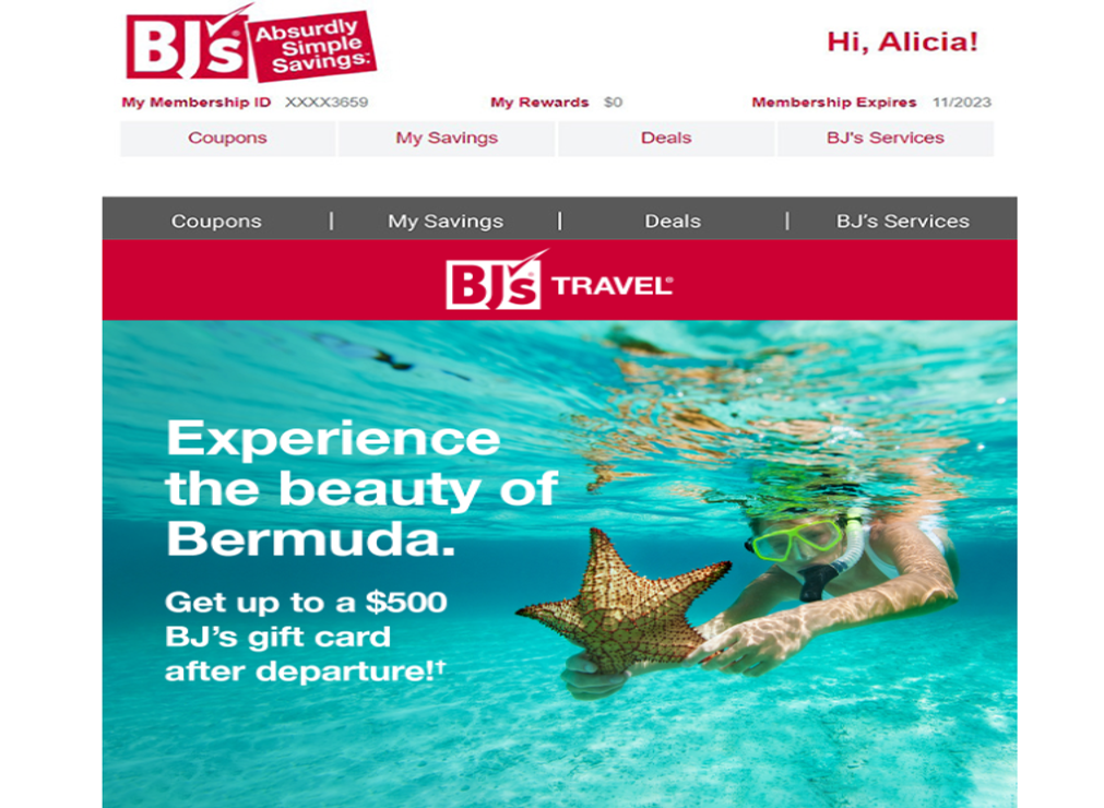 May Travel Bermuda email campaign