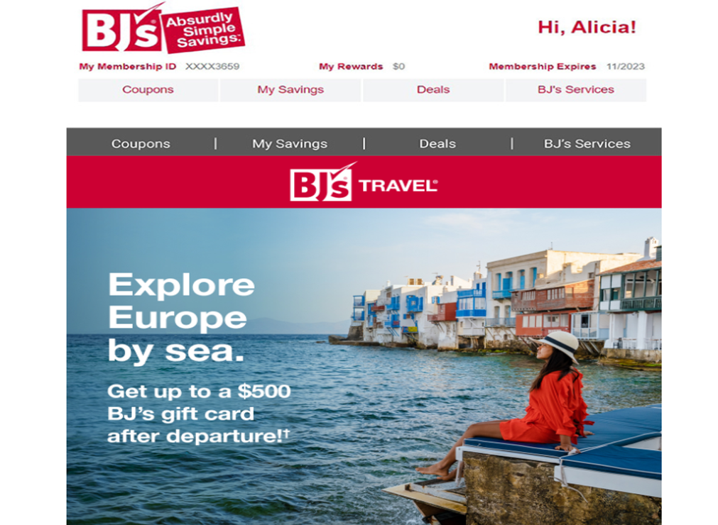 May Travel Europe email campaign