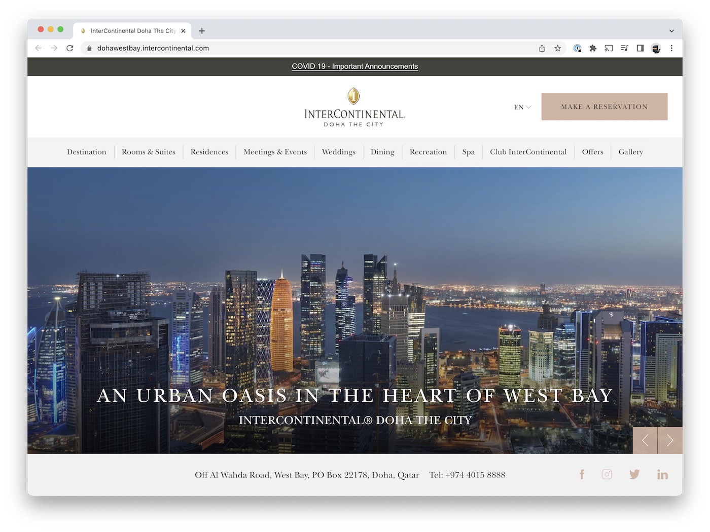 Intercontinental Doha The City